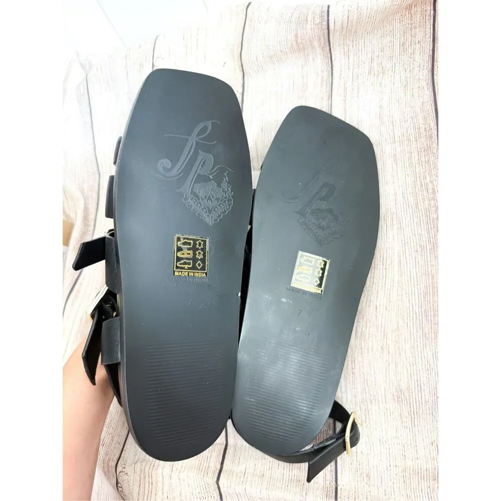 NIB Free People Hooked Fisherman Sandals Black Size 7‎ New - Picture 9 of 10